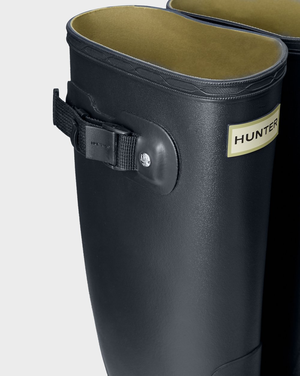 Women Hunter Huntress Leg | Wide Fit Rain Boots Navy | NZ-37964-ZEPJ